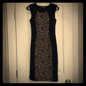 Black and Tan cocktail dress